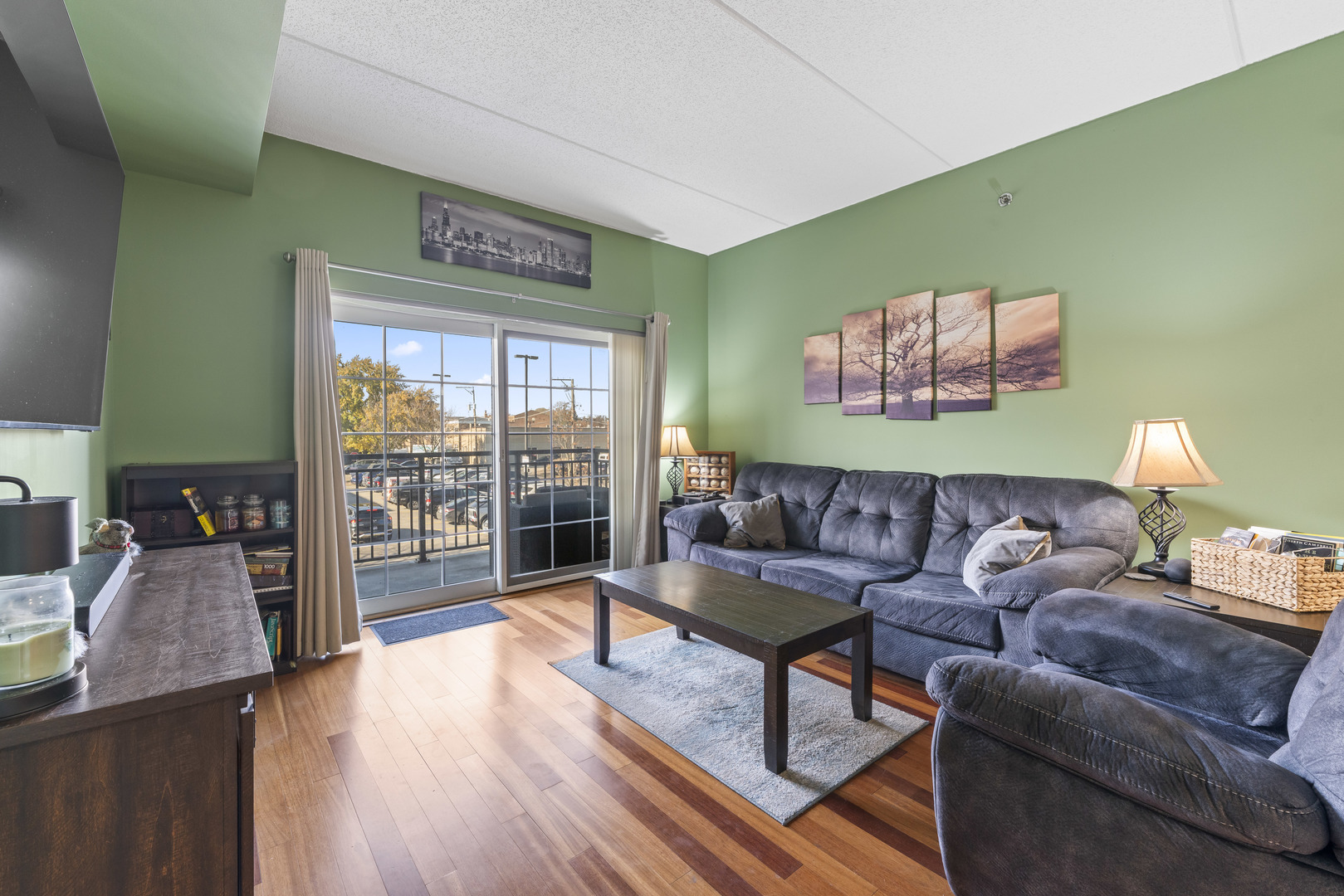 9530 Cook Avenue, Unit 211 Oak Lawn, IL 60453 - Photo 4 of 34 a living room with furniture and a floor to ceiling window