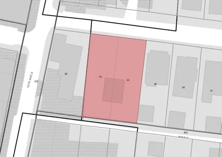 a bathroom with a shower and a mirror