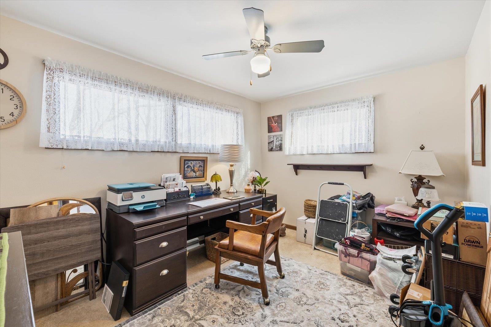 502 North Inner Drive Hibbing, MN 55746 - Photo 42 of 57 Office area featuring light colored carpet and a ceiling fan