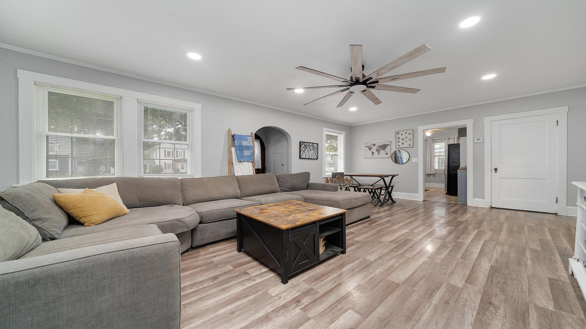 708 West Washington Street Oregon, IL 61061 - Photo 3 of 26 a living room with furniture and a wooden floor