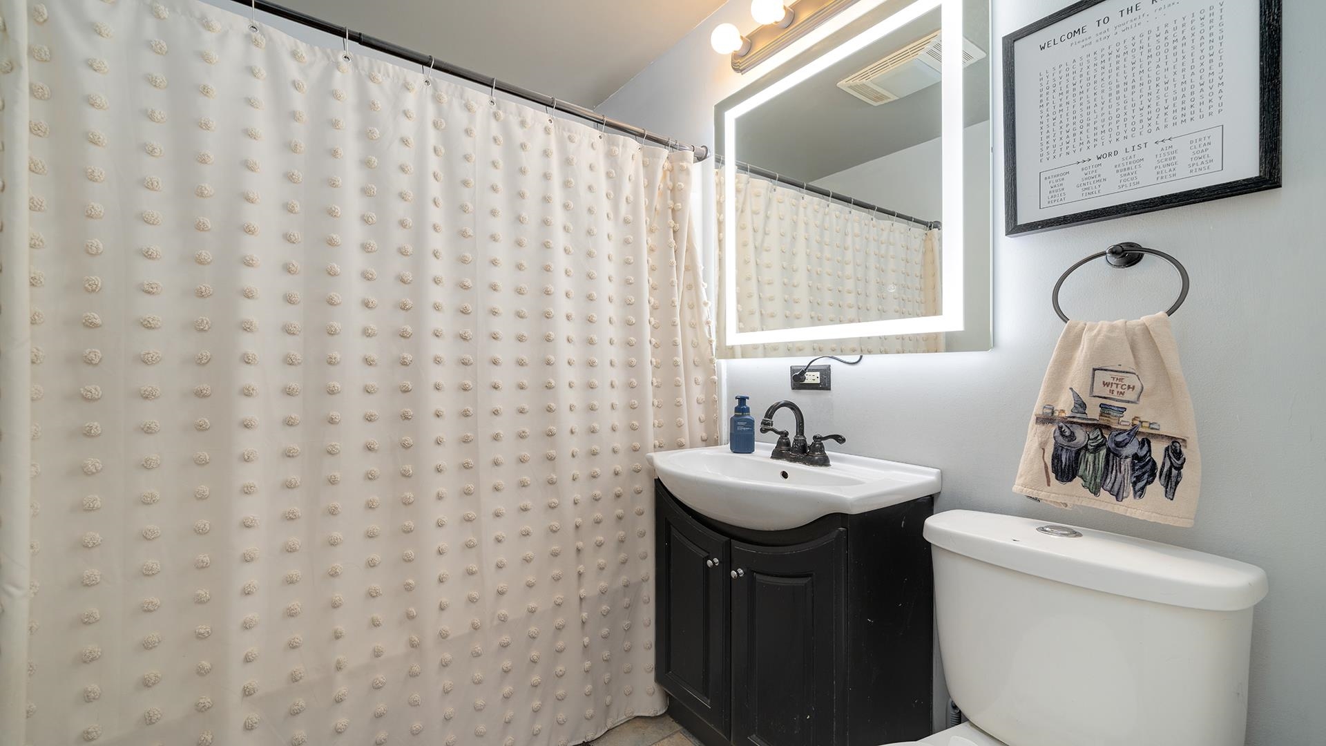 708 West Washington Street Oregon, IL 61061 - Photo 5 of 26 a bathroom with a sink a toilet and a mirror