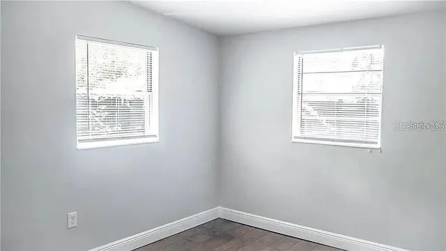 an empty room with a window