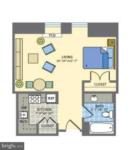 $1,825 | 219-29 South 18th Street, Unit 703, Philadelphia, PA 19103