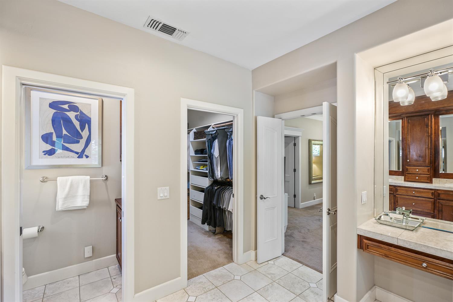 5512 Riviera Granite Bay, CA 95746 - Photo 47 of 76 a view of a hallway with bathroom and front door