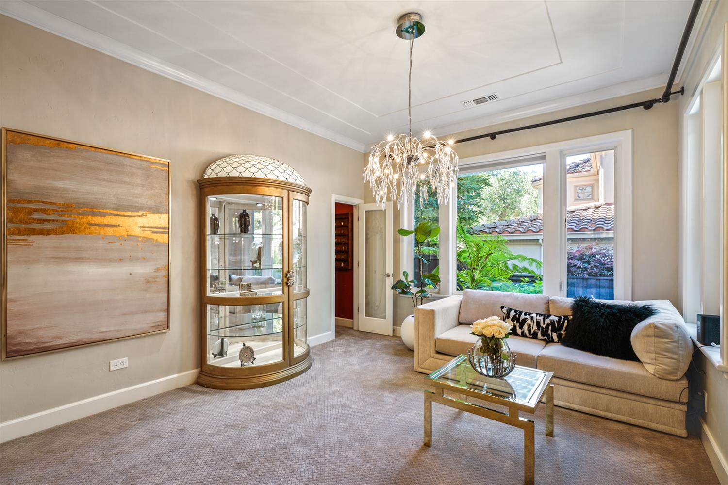 5512 Riviera Granite Bay, CA 95746 - Photo 9 of 76 a living room with furniture and a chandelier