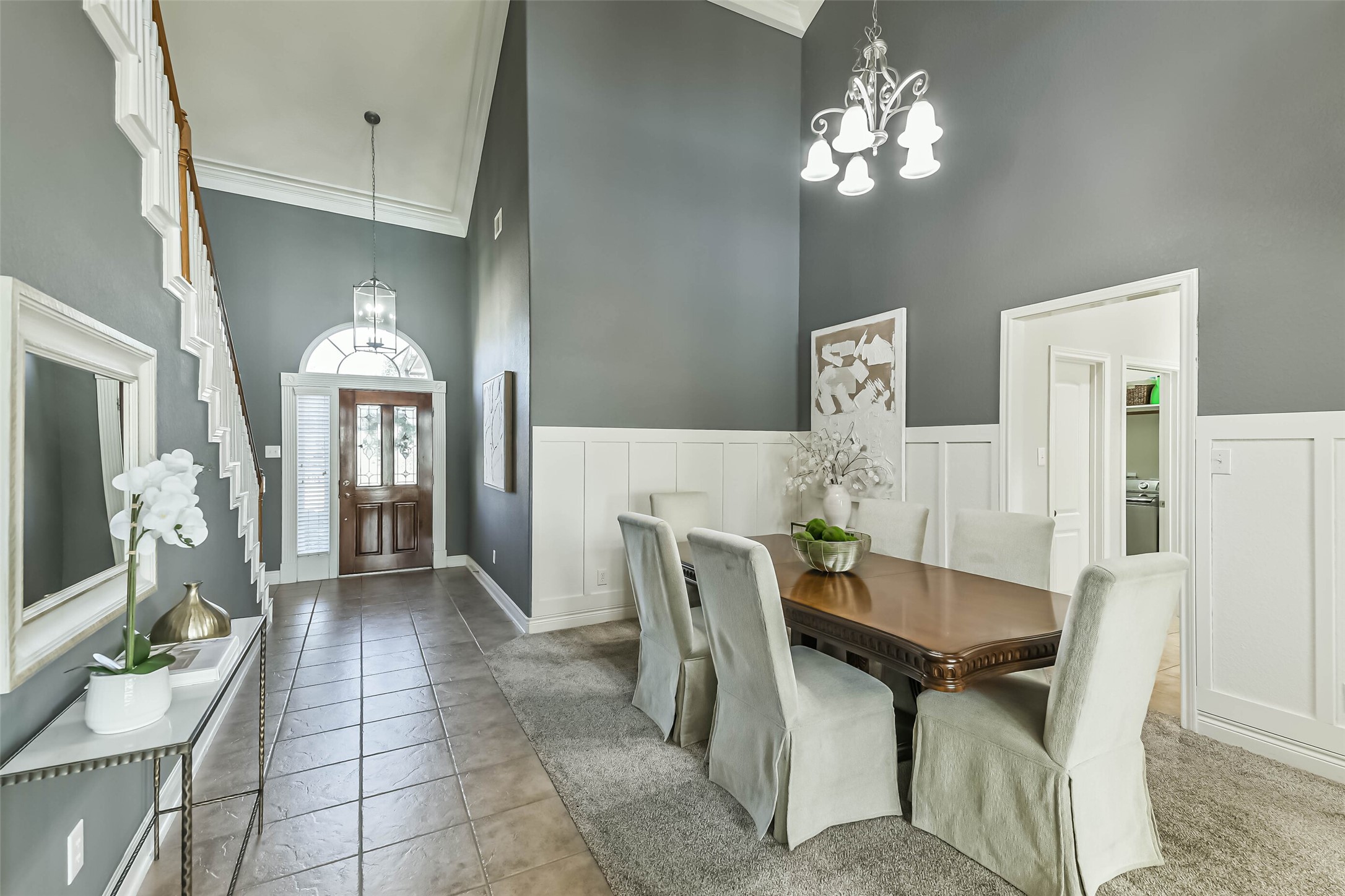 19022 Greenleaf Ridge Court Cypress, TX 77429 - Photo 11 of 47 a dining room with furniture and chandelier