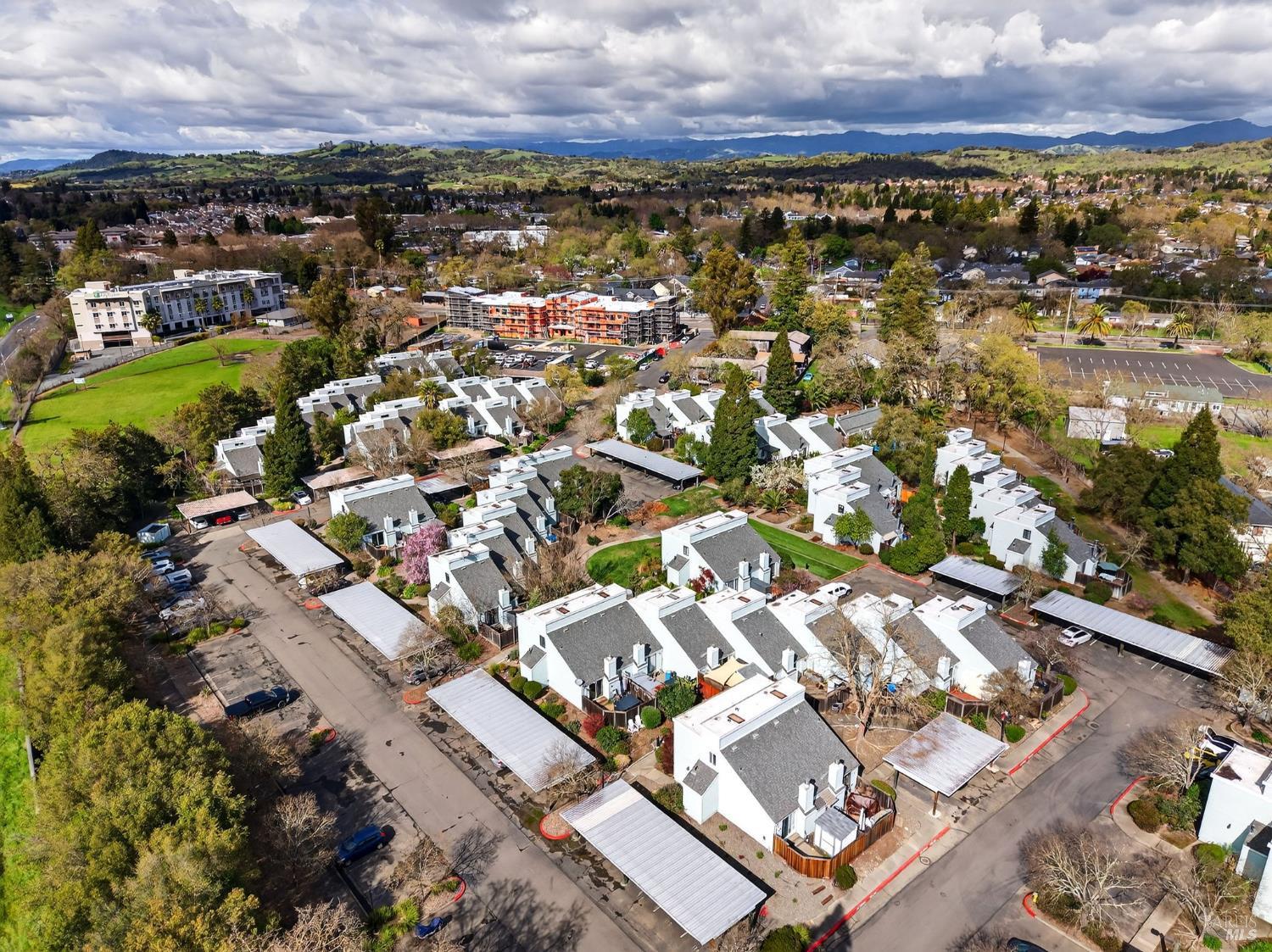 230 Courtyards East Windsor, CA 95492 - Photo 46 of 47 an aerial view of residential building with yard