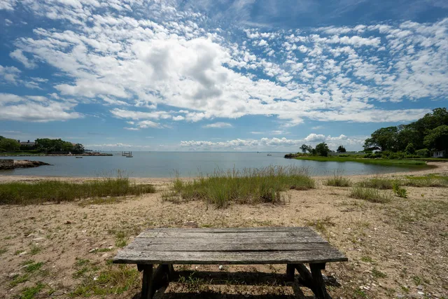 a view of a lake with outdoor space