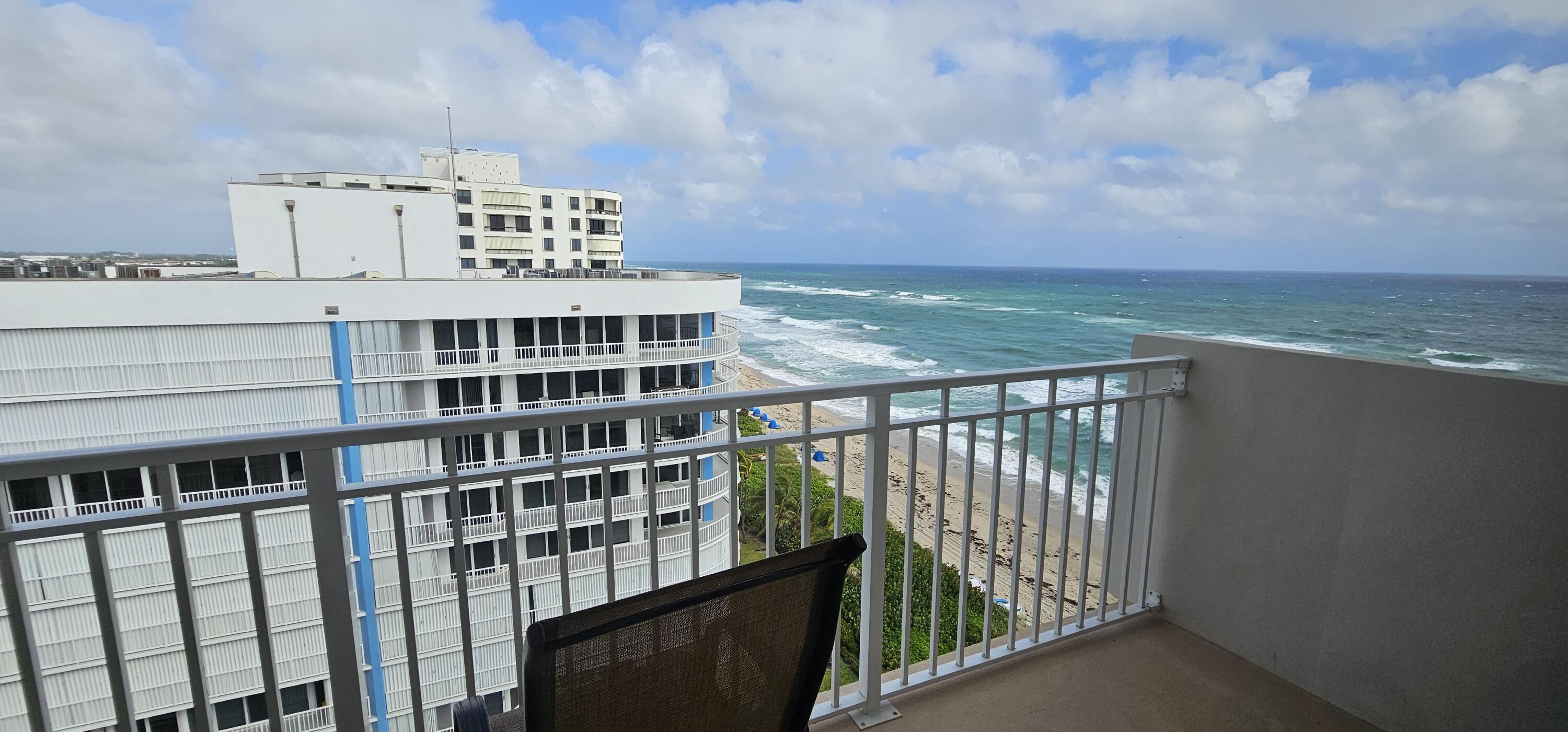 3215 South Ocean Boulevard, Unit 1010 Highland Beach, FL 33487 - Photo 14 of 23 a view of a balcony with an ocean view