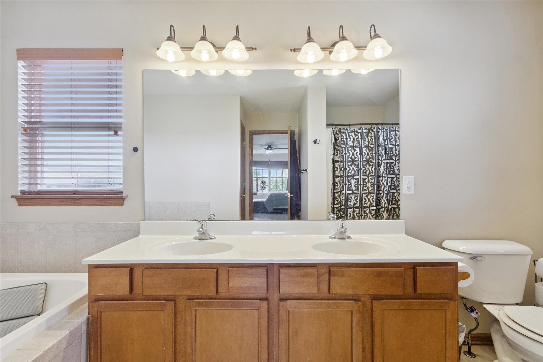 1442 Rock Island Road Davis Junction, IL 61020 - Photo 32 of 63 a bathroom with a sink vanity and toilet