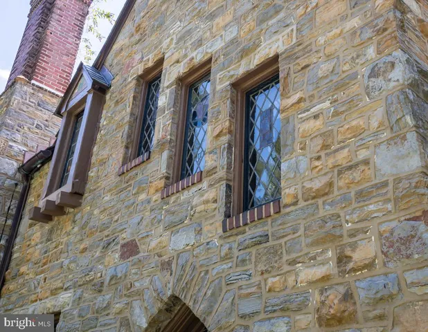 a view of a brick wall