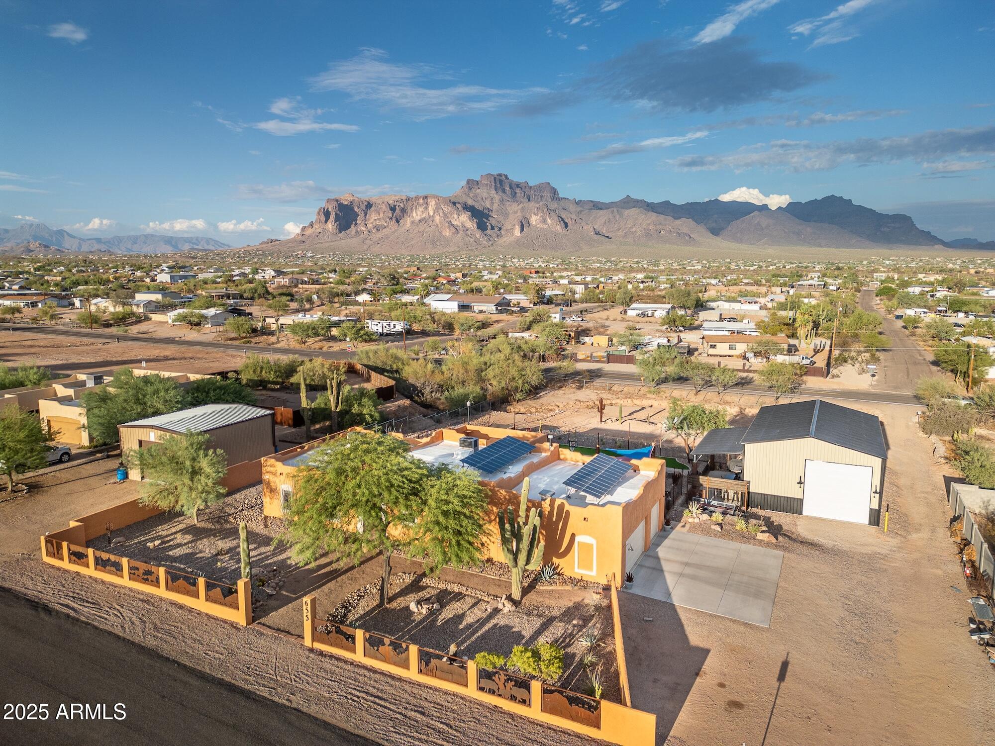 655 South Conestoga Road Apache Junction, AZ 85119 - Photo 71 of 79 an aerial view of a house with a mountain