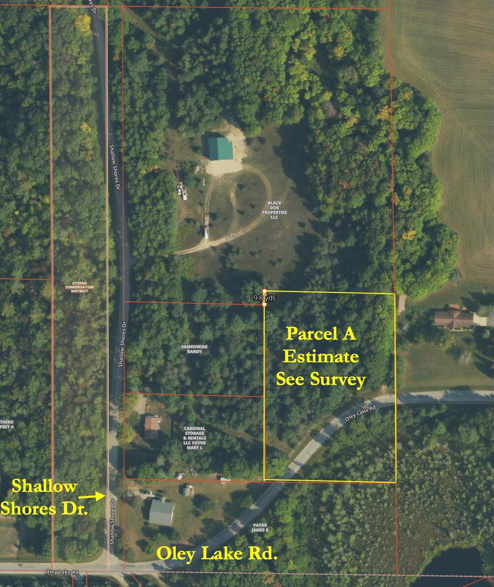 Vl Oley Lake Road Gaylord, MI 49735 - Photo 2 of 3 Aerial - Split Off 1855 Shallow Shores D