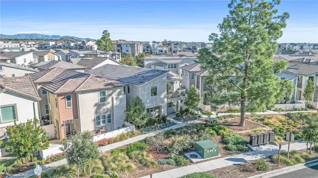an aerial view of multiple house