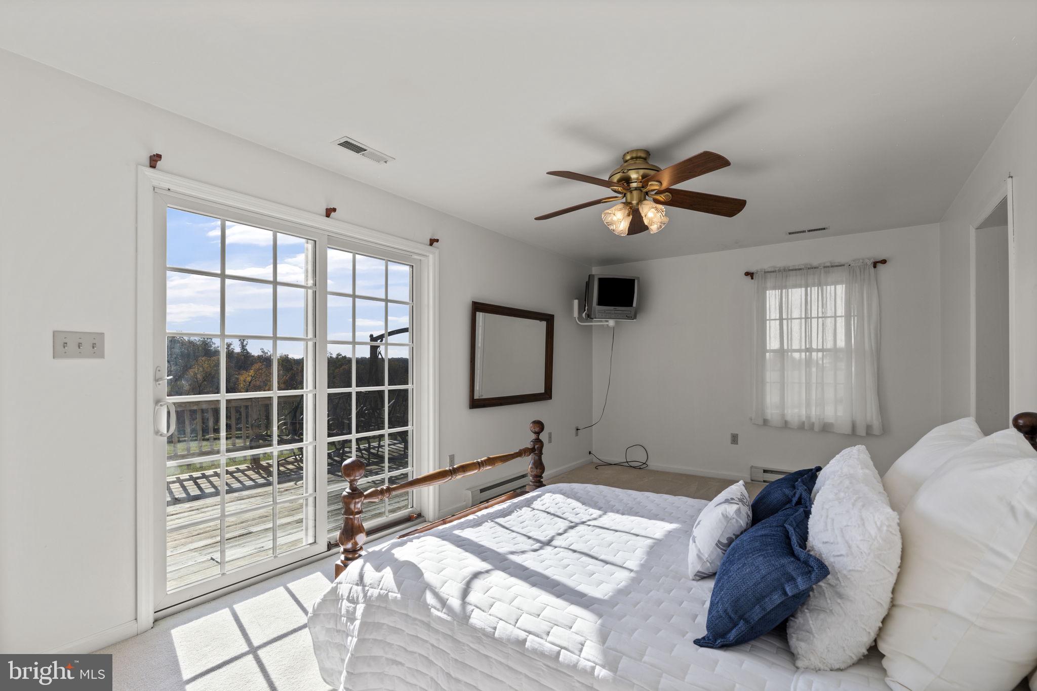 5715 Emory Road Upperco, MD 21155 - Photo 13 of 43 a bedroom with bed and glass door
