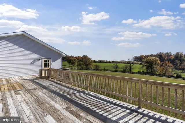 a view of a wooden bridge
