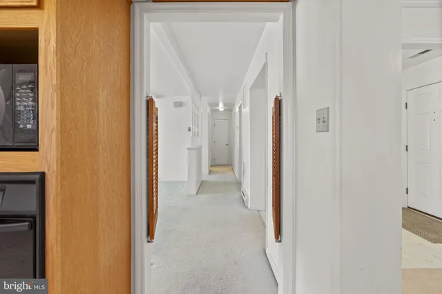 a view of a hallway with a hallway