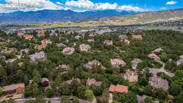 a view of city and mountain