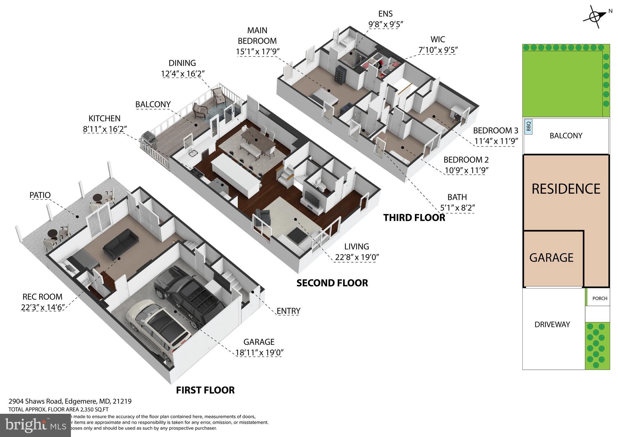 2904 Shaws Road Sparrows Point, MD 21219 - Photo 44 of 44 3 D floor plans