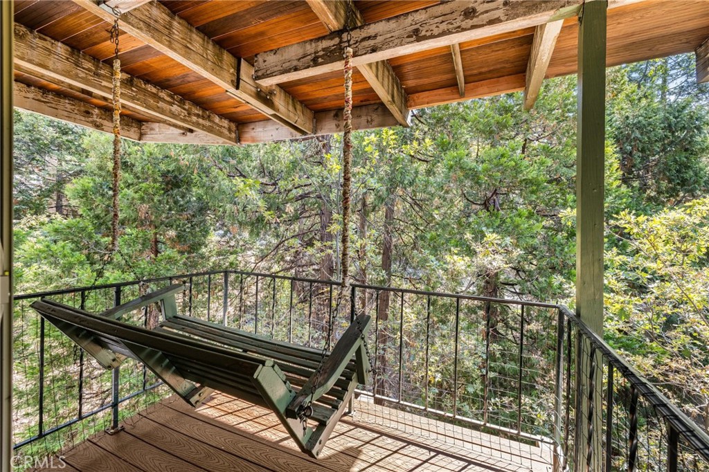 175 Golf Course Road Lake Arrowhead, CA 92352 - Photo 47 of 73 Swinging in the rain! Look at that view!