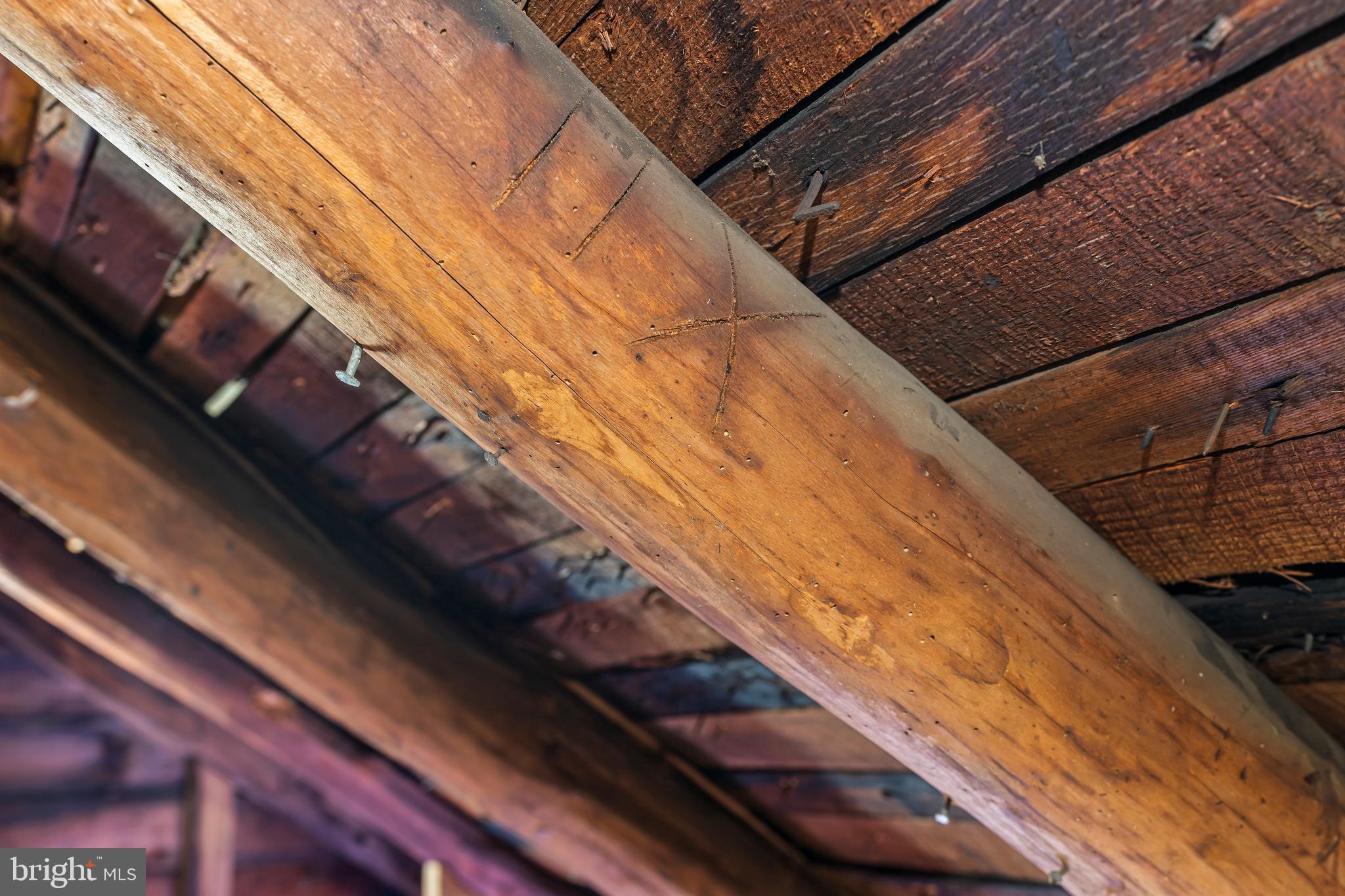 13608 Maryland Avenue Blue Ridge Summit, PA 17214 - Photo 46 of 80 Marriage marks on trusses