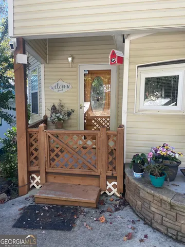 a front view of a house with entryway