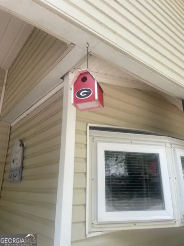 a close view of a fireplace