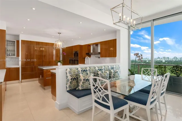 a view of a dining room and livingroom view