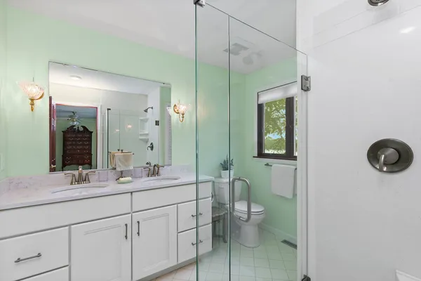 a view of swimming pool with a yard and seating area