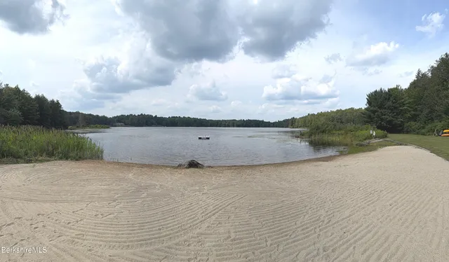 a view of patio and lake view