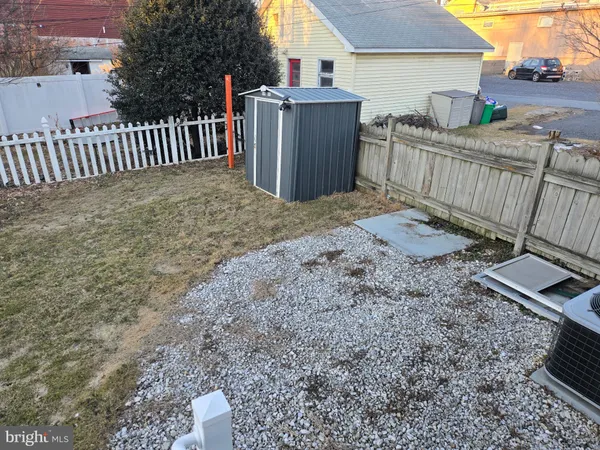 a view of a deck