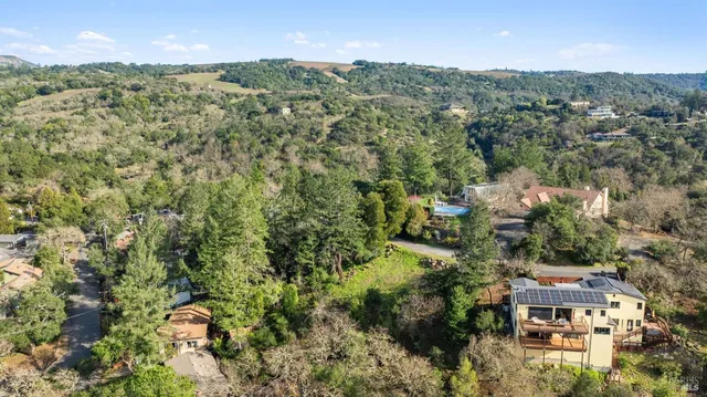 an aerial view of multiple house