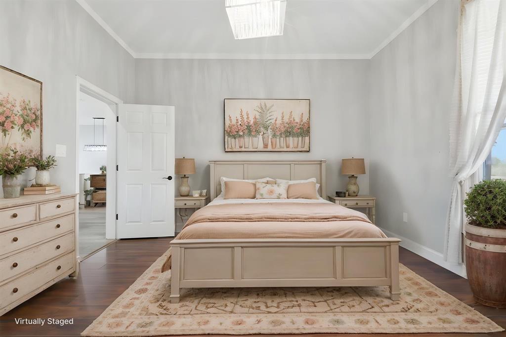 5480 New Hope Road Aubrey, TX 76227 - Photo 19 of 39 a bedroom with a large bed and a couch