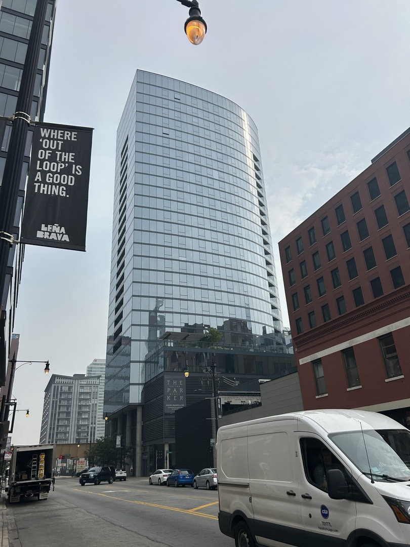 a car parked in front of a building