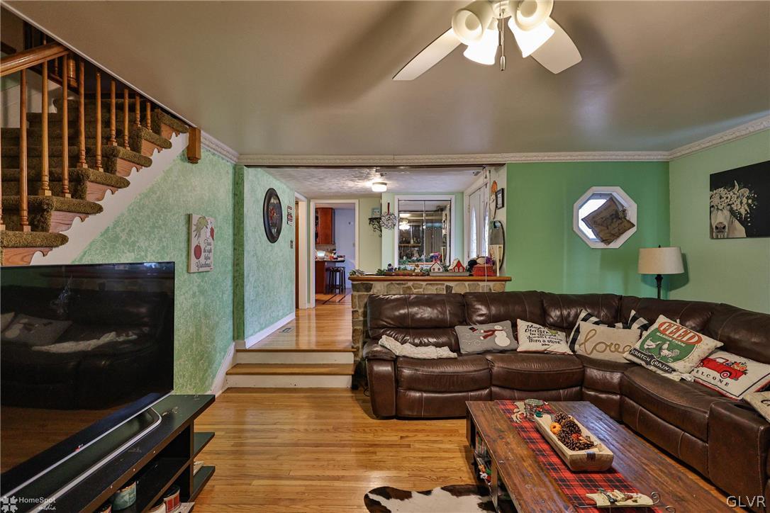 292 East Moorestown Road Wind Gap, PA 18091 - Photo 18 of 46 a living room with furniture and a flat screen tv