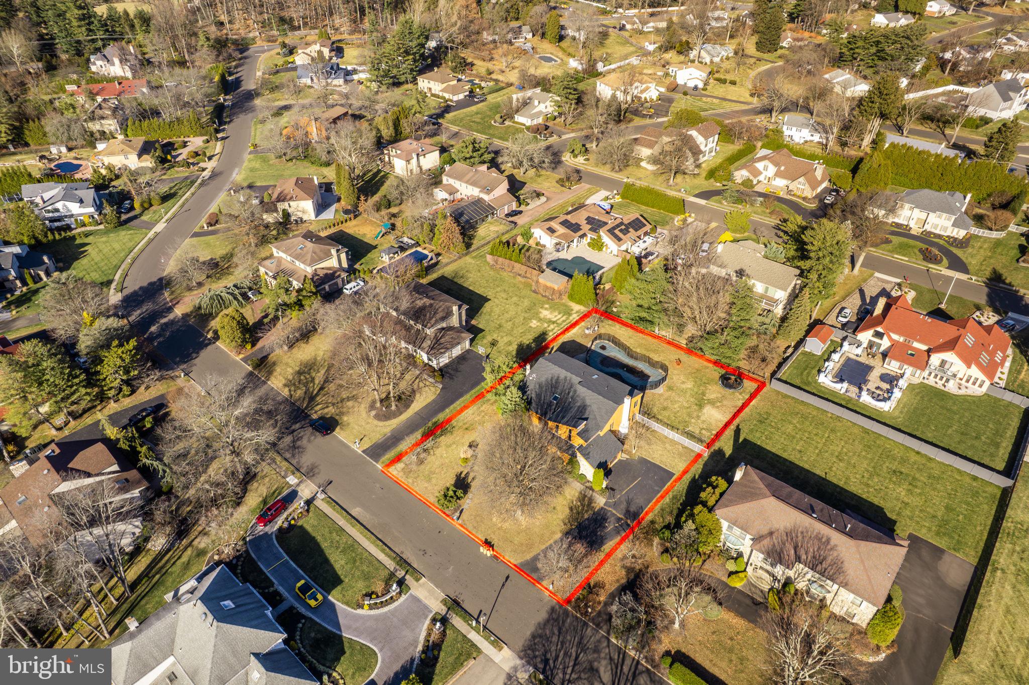 509 Long Lane Huntingdon Valley, PA 19006 - Photo 45 of 46 an aerial view of a house with a yard