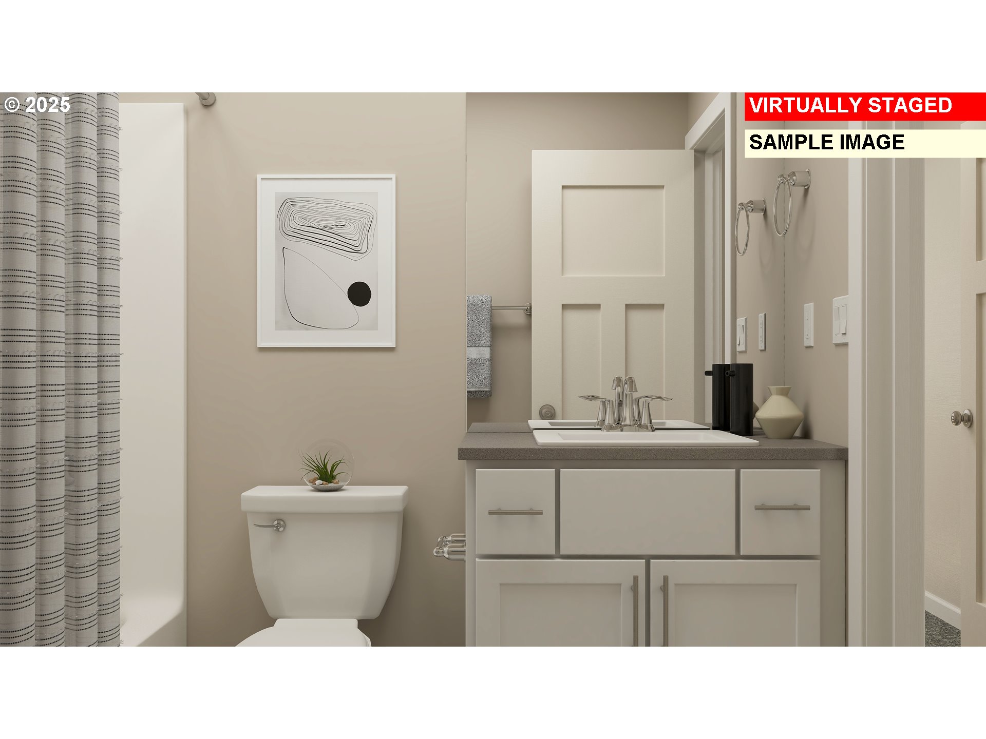 33374 Southwest Rokin Way Scappoose, OR 97056 - Photo 15 of 44 a bathroom with a sink a toilet and a mirror