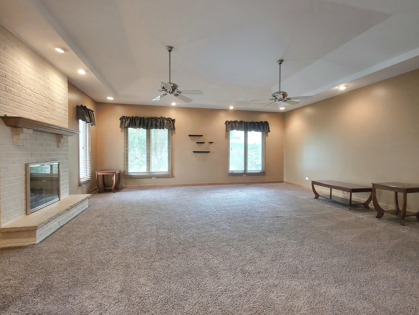 10160 Lancaster Drive Mokena, IL 60448 - Photo 11 of 41 an empty room with windows and fireplace