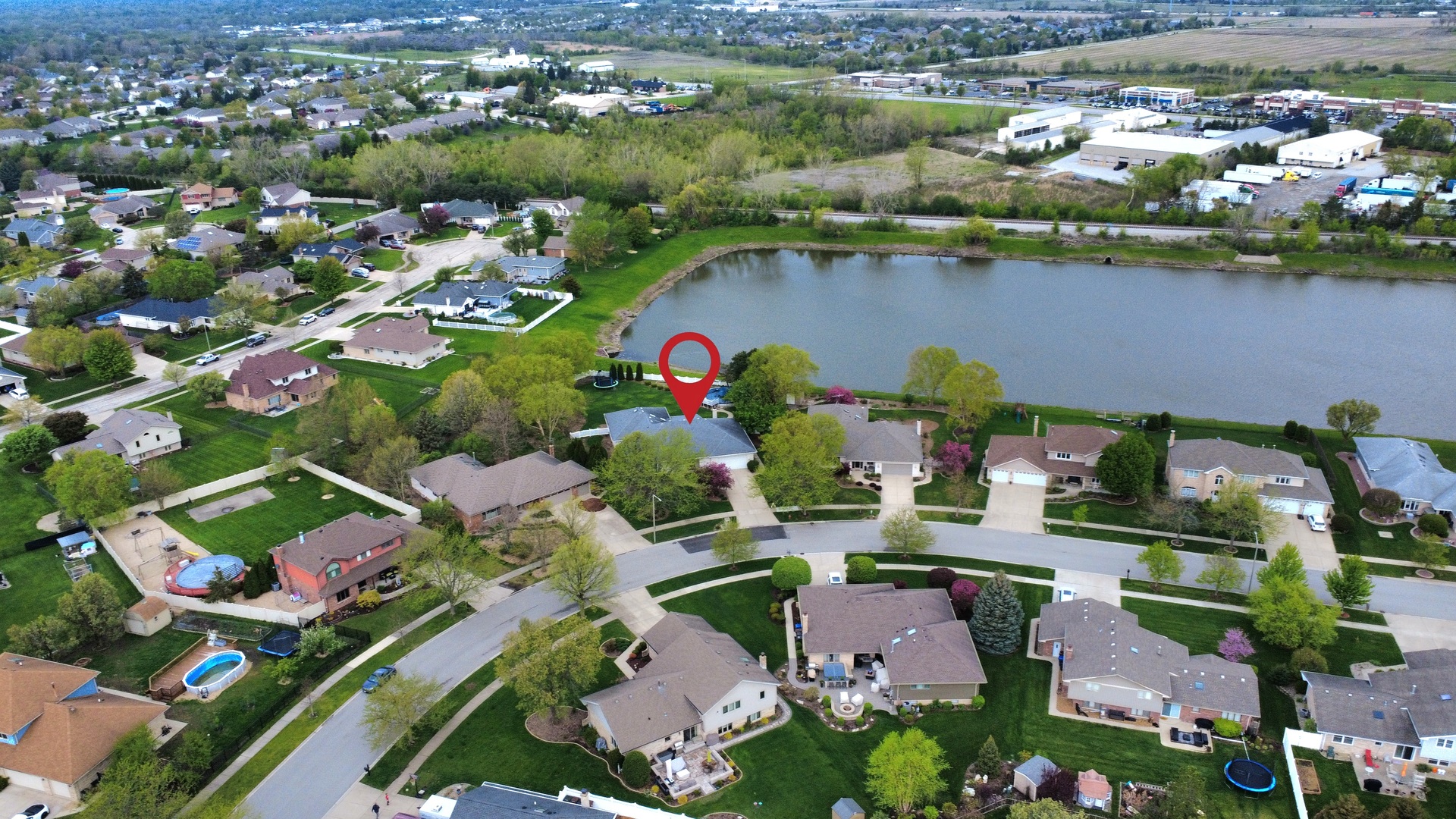 10160 Lancaster Drive Mokena, IL 60448 - Photo 2 of 41 an aerial view of residential houses with outdoor space
