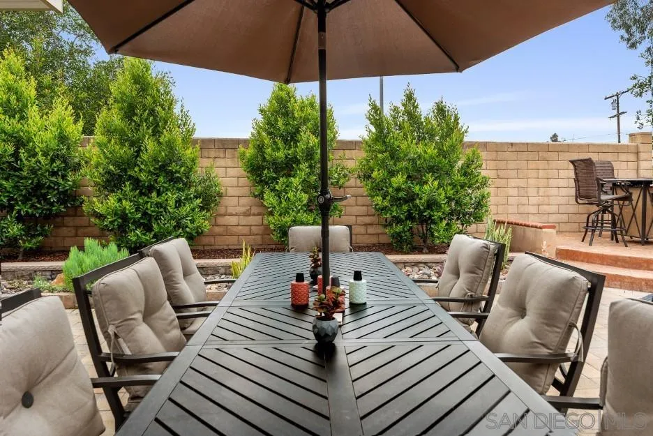 14420 Silver Heights Road Poway, CA 92064 - Photo 67 of 73 a view of a patio with couches under an umbrella