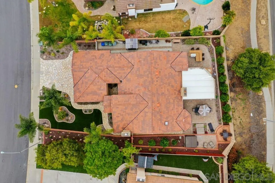 14420 Silver Heights Road Poway, CA 92064 - Photo 8 of 73 an aerial view of residential house with outdoor space and seating area