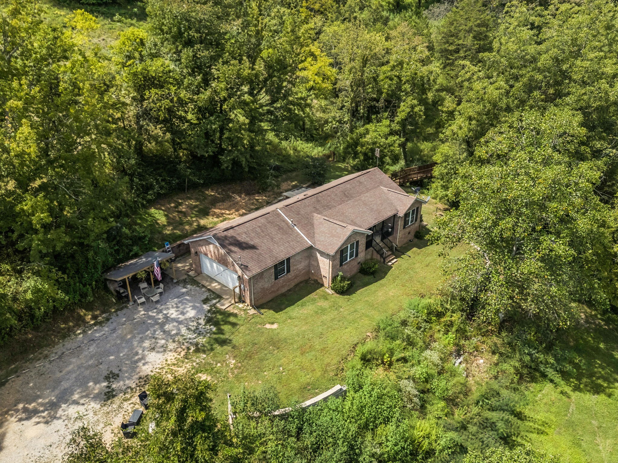 4951 Weakley Creek Road Lawrenceburg, TN 38464 - Photo 31 of 75 an aerial view of a house with yard swimming pool and outdoor seating