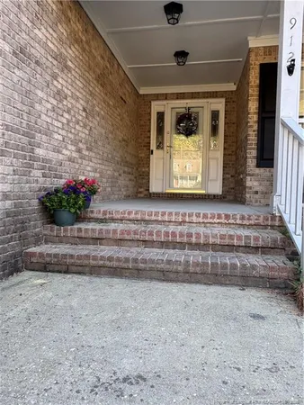 a front view of a house with a window