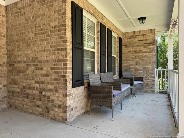 a outdoor living space with patio furniture