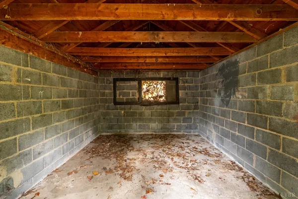 a view of backyard with green space