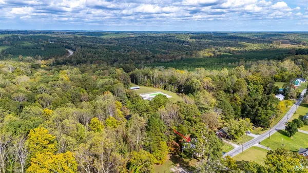 a view of a lake with a mountain in the background