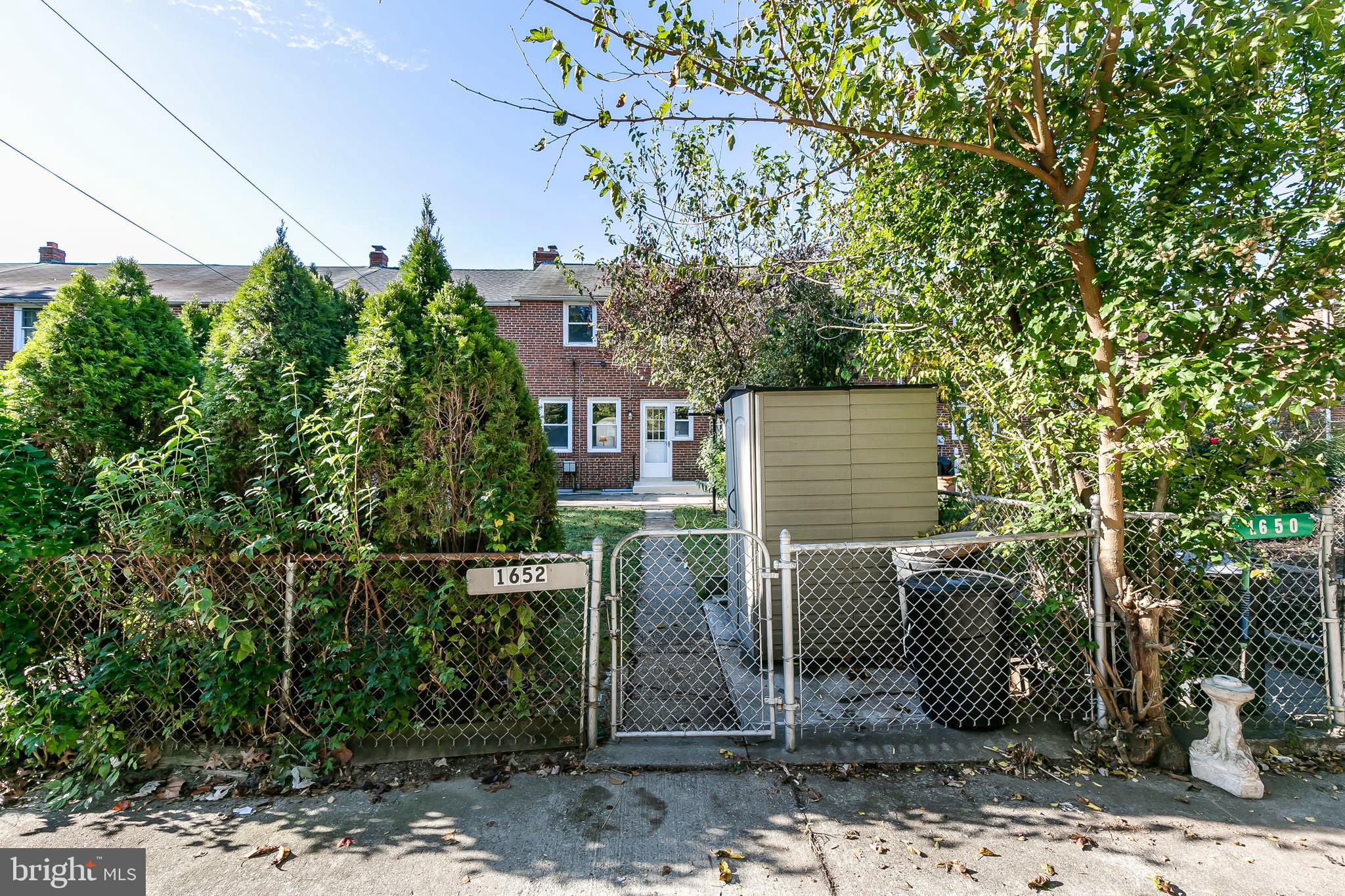 1652 Thetford Road Baltimore, MD 21286 - Photo 37 of 41 Fenced Yard w/ Shed