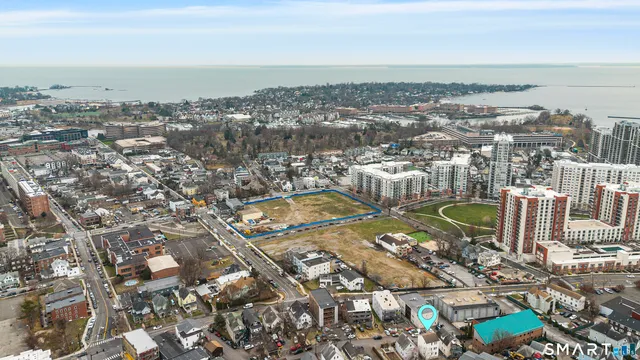 an aerial view of multiple house