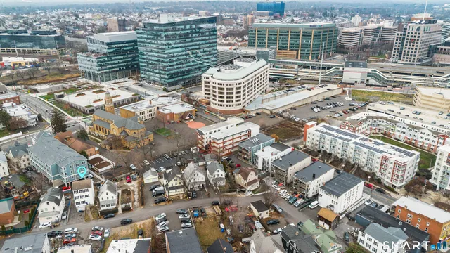 a view of city from balcony