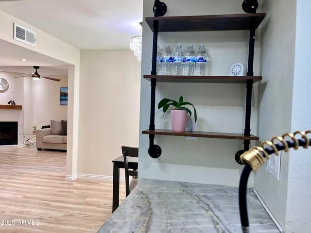 a room with storage and utility